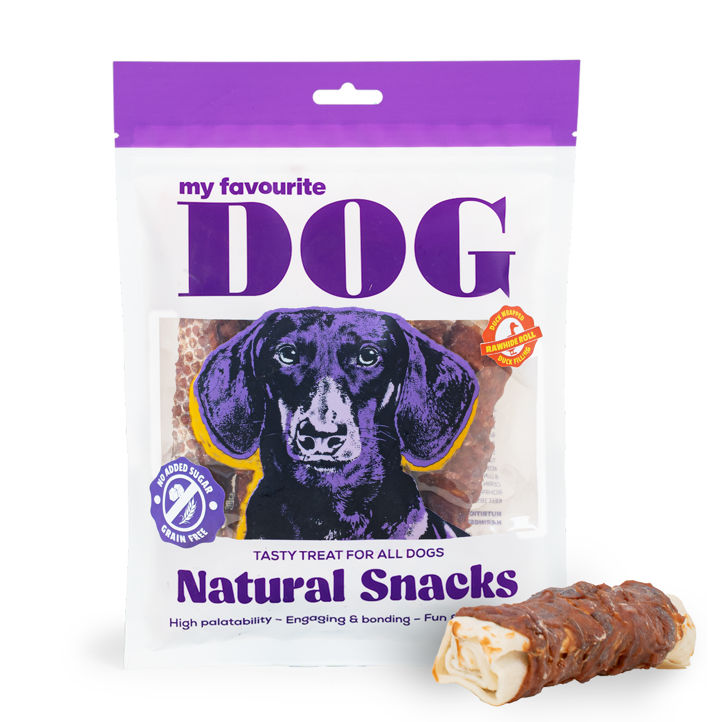 Duck Wrapped Rawhide With Duck Filling 12 cm, 6pack, 360g