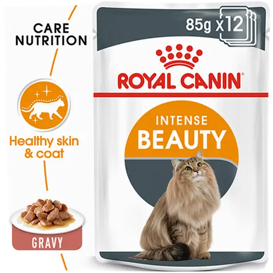 Feline Wet Intense Beauty Care Gravy 85 g x 12 st - Portionspåsar