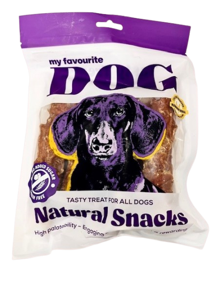 My favourite DOG - Chicken Wrapped Rawhide Roll With Chicken Filling 12 cm, 6-pack, 360g - Hund - ZOO.se