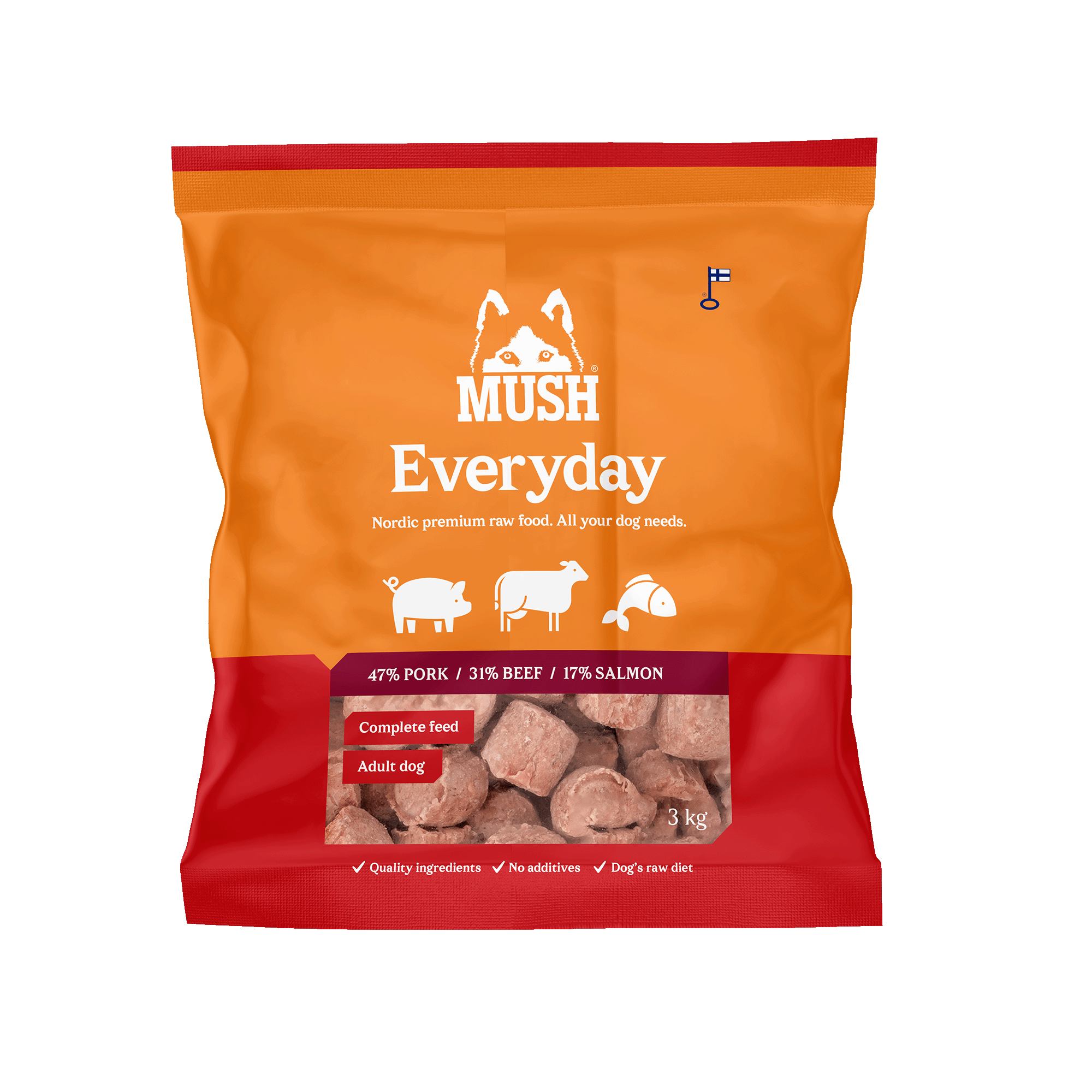 Mush Mush Everyday Gris, Nöt, Lax
