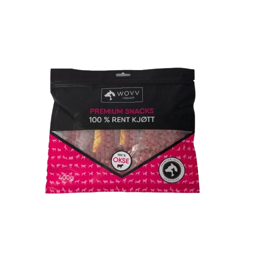 WOVV - Godbitar Oxe Små Bitar 400 g - Hund - Hundgodis - Träningsgodis & belöningsgodis - ZOO.se
