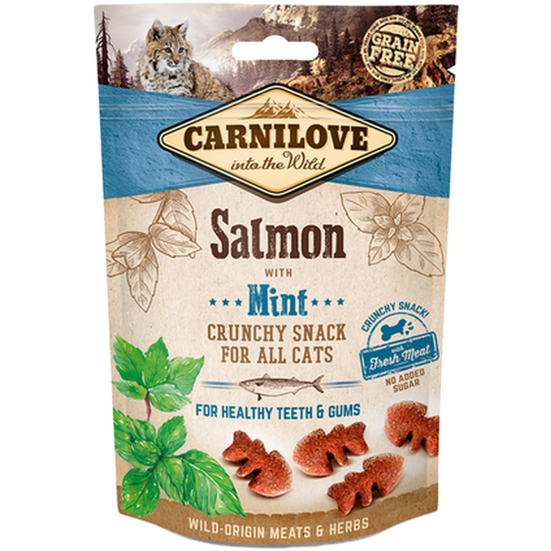 Carnilove - Cat Crunchy Snack Salmon & Mint 50 g x 10 stk. - Katt - Kattegodteri & kattegress - ZOO.no
