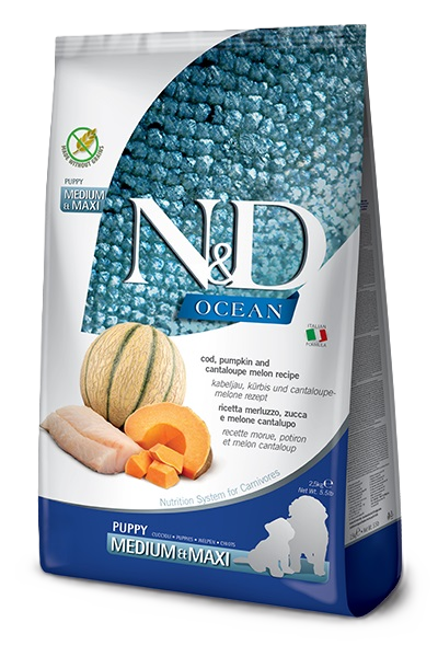 Dog N&D Ocean Cod, Pumpkin & Cantaloupe Melon Puppy Medium & Maxi 12 kg