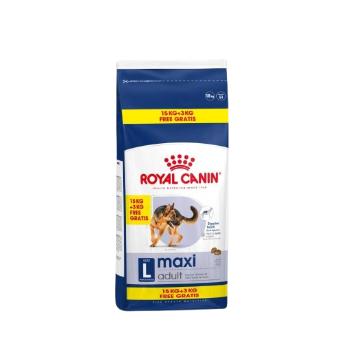 Maxi Voksen tørrfôr for hunder 15 kg + 3 kg - Hund - Hundefôr & hundemat - Tørrfôr for hund - Royal Canin