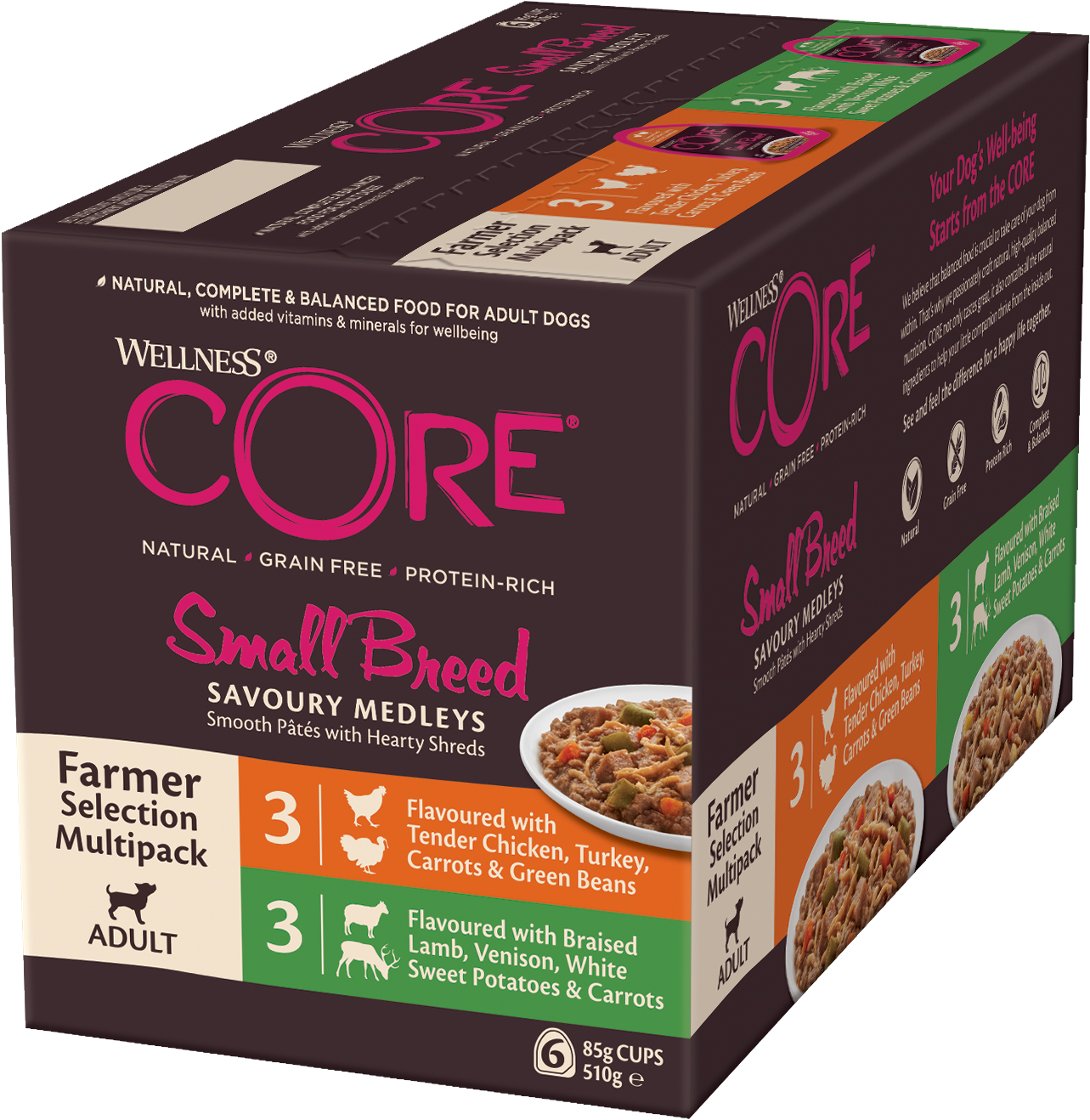 CORE Petfood - Savoury Medleys Farmer Selection Multipack 6x85g - Hund - Hundmat & hundfoder - ZOO.se