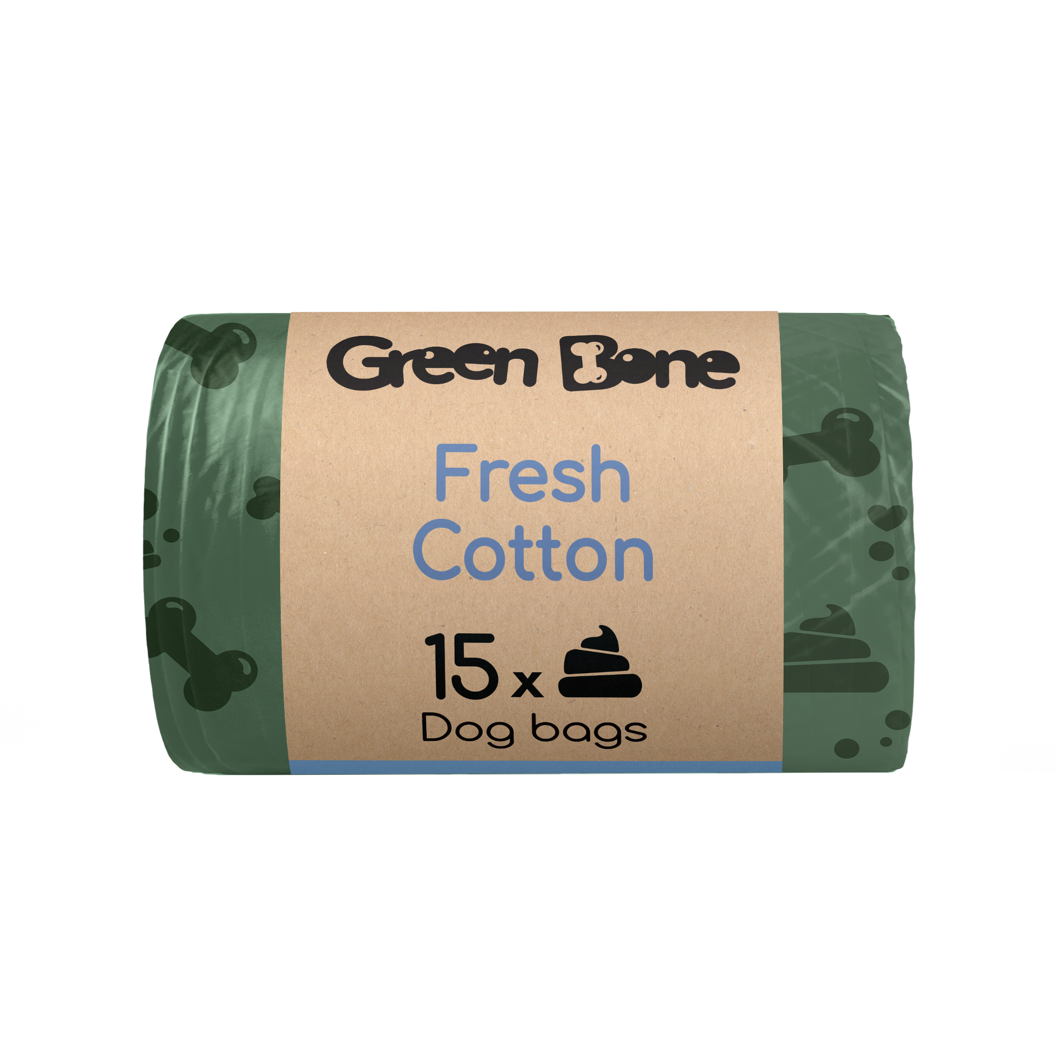 Green Bone Refill Fresh Cotton Hundbajspåsar
