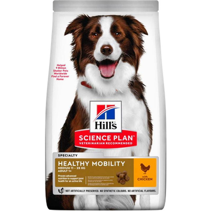 Adult Healthy Mobility Medium Chicken - Dry Dog Food 2,5 kg - Hund - Hundmat & hundfoder - Torrfoder för hund - Hills Science Plan - ZOO.se