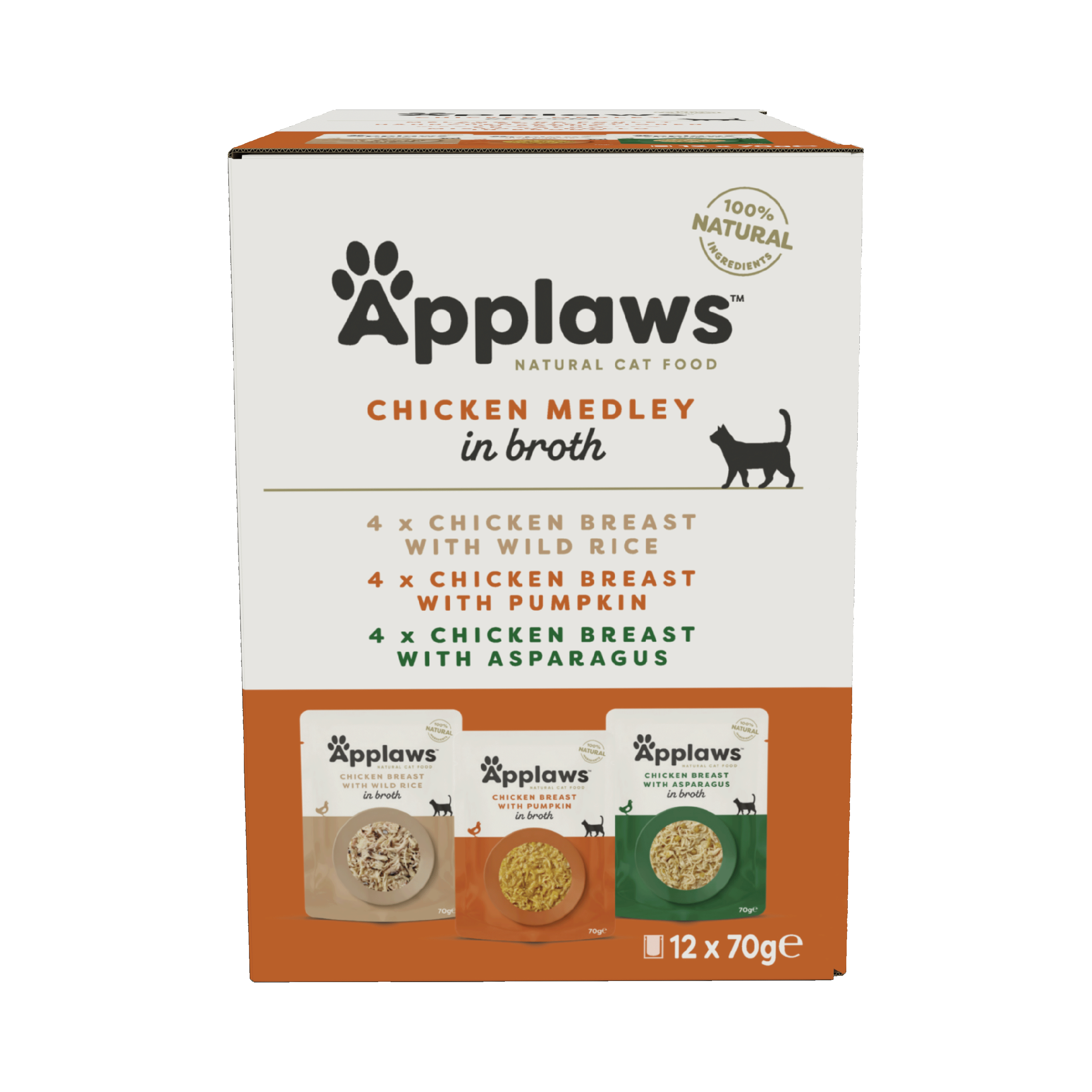 Applaws Cat Pouches Chicken Selection in Broth 12x70 g