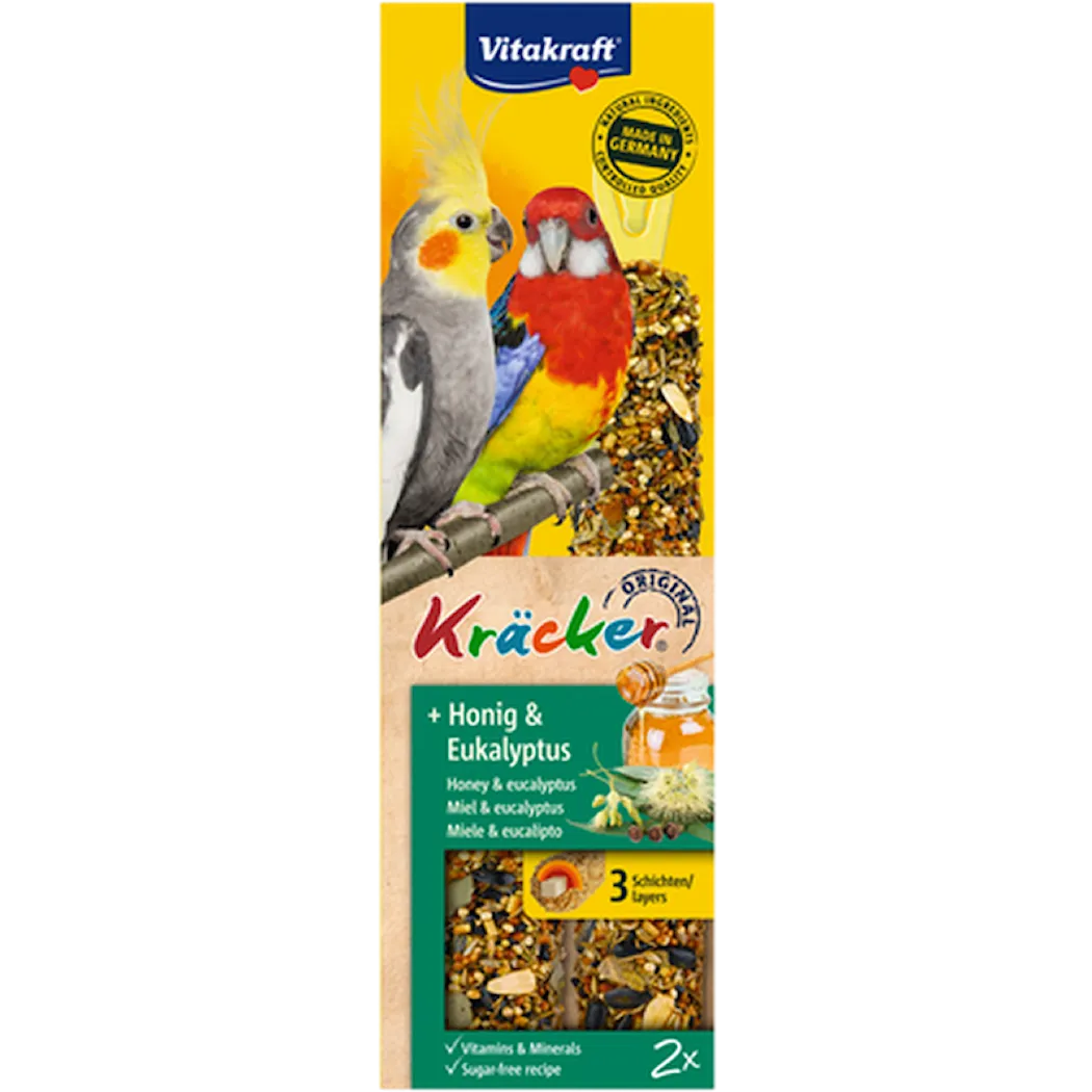 Vitakraft Kräcker Parakit Honung/Eukalyptus 2-pack