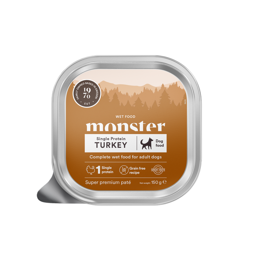 Monster Pet Food Dog Turkey Paté 150g