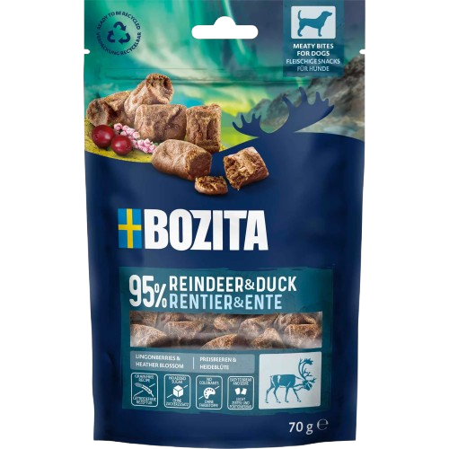 Bozita Hund - Snacks Meaty Bites Reindeer & Duck 70 g - Hund - Hundgodis - ZOO.se
