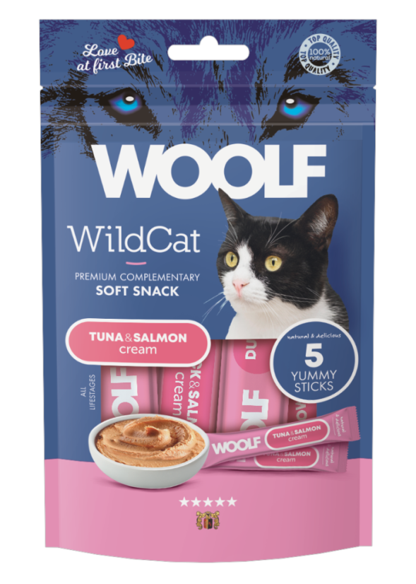 WOOLF Wildcat Cream - Tuna & Salmon 5-pack