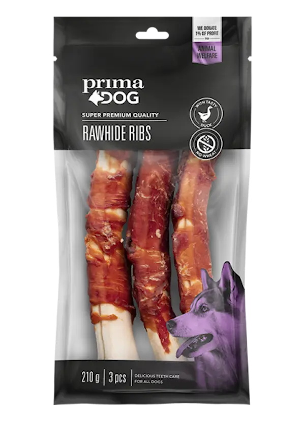 Rawhide Ribs with Duck 3-pack