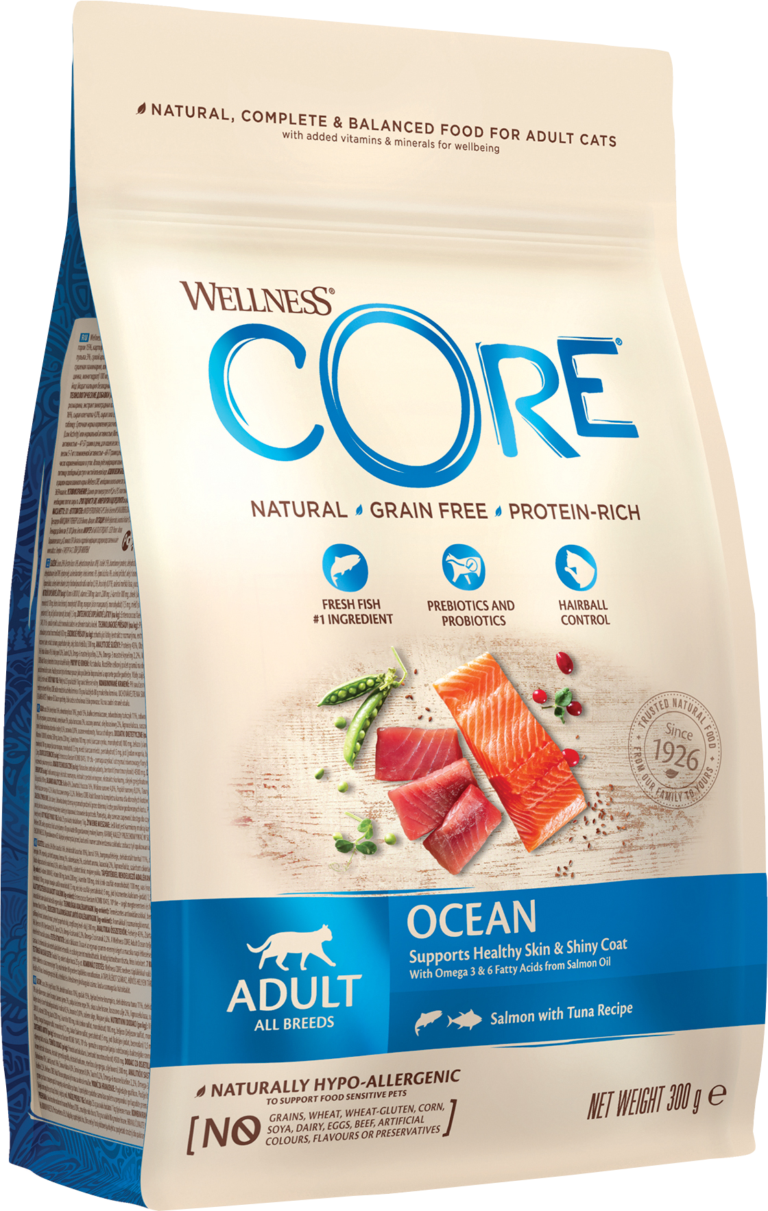CORE Petfood - Cat Adult Ocean Grain Free Salmon & Tuna Dry 300 g - Katt - ZOO.se