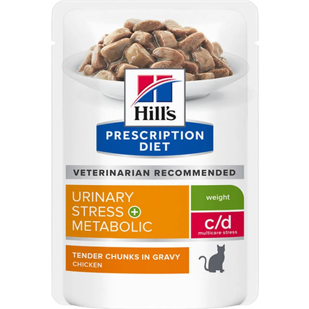 Hill's Prescription Diet Feline Metabolic + c/d Urinary Stress Pouch 12x85 g