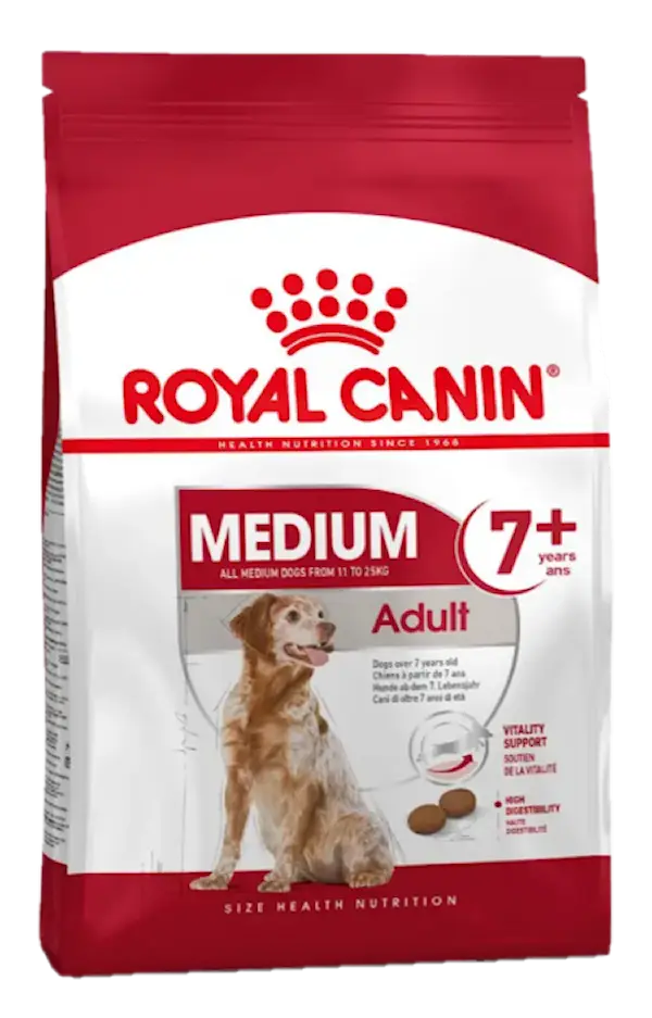 Medium Adult 7+ tørrfôr til hunder 15 kg