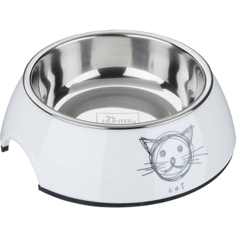 Cat Feeding Bowl Milos Melamine White 160ml - Katt - Matplats & Vattenfontäner för katt - Matskålar & Vattenskålar för katt - Hunter - ZOO.se