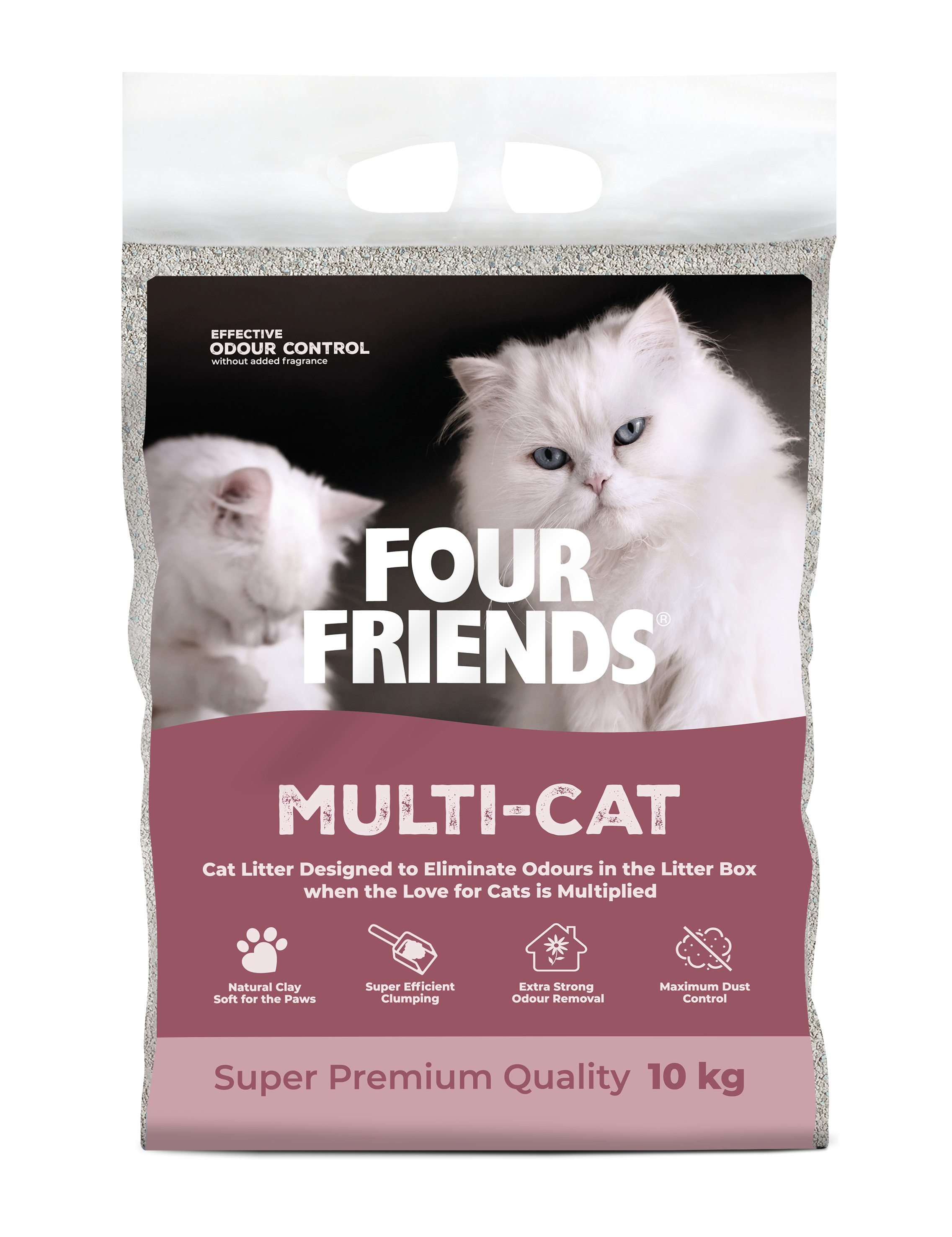 FourFriends - Cat Litter MultiCat 10 kg - Katt - Kattsand & kattströ - Klumpbildande Kattsand - ZOO.se