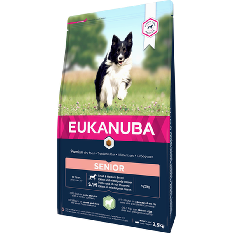 Eukanuba - Dog Senior Small/Medium Breed Lamb & Rice 12 kg - Hund - Hundmat & hundfoder - ZOO.se