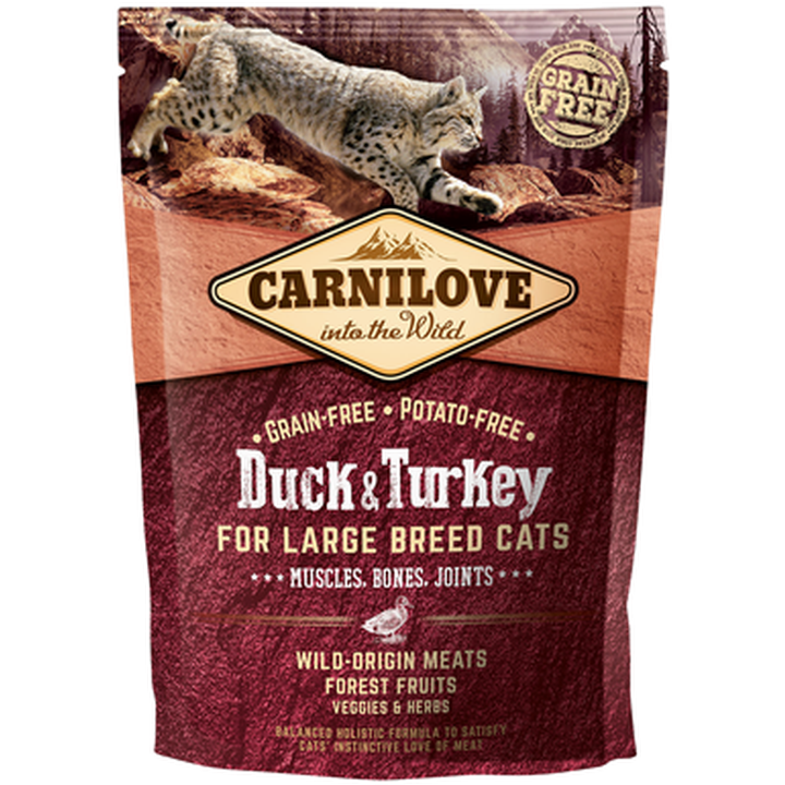 Carnilove - Cat Duck & Turkey for Large Breed 2 kg - Katt - Kattfoder & kattmat - ZOO.se