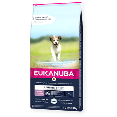 Preview of Eukanuba Dog Grain Free Puppy & Junior Small/Medium 12 kg