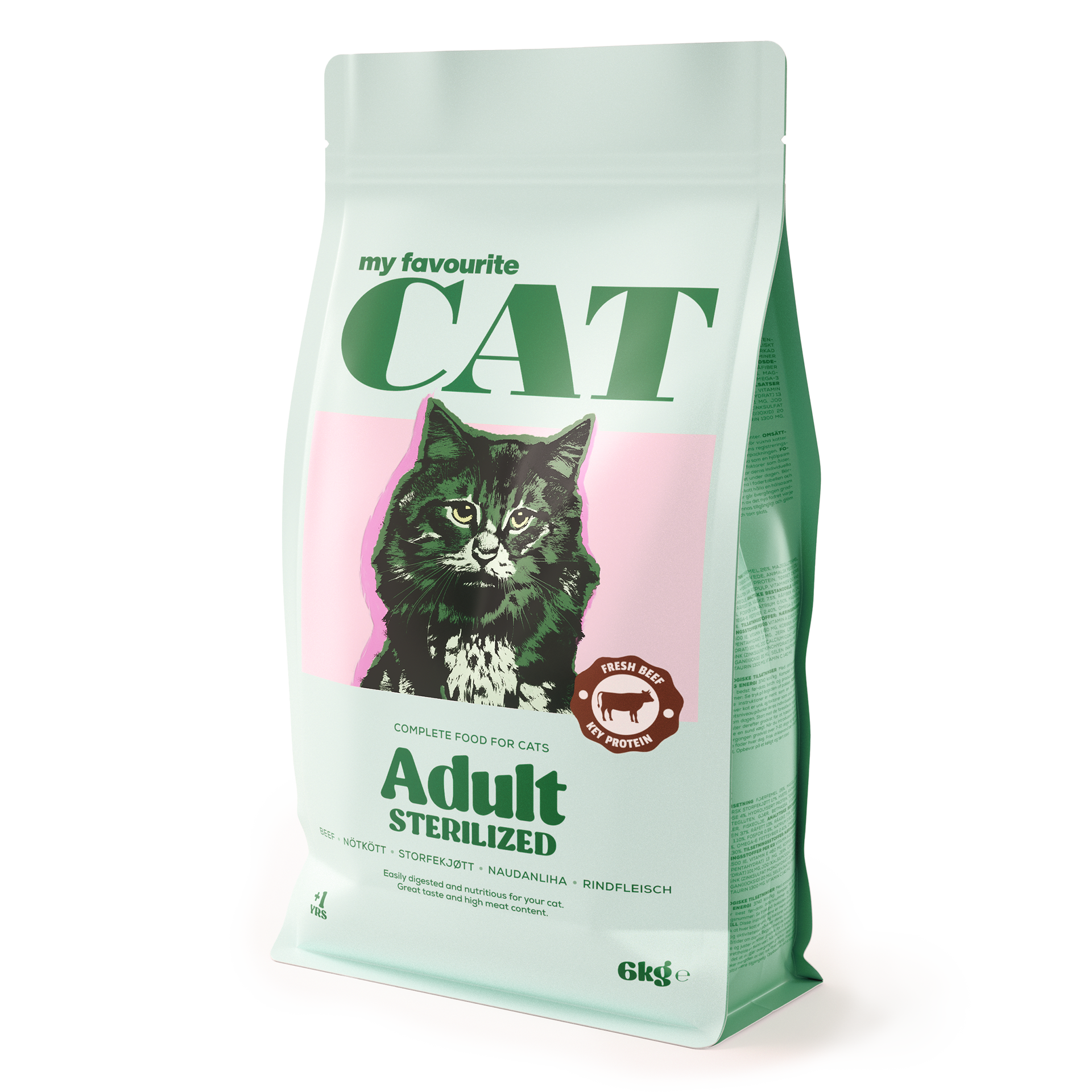 My favourite CAT - Adult Sterilized Beef 6kg - Katt - Kattfoder & kattmat - Torrfoder till katt - ZOO.se