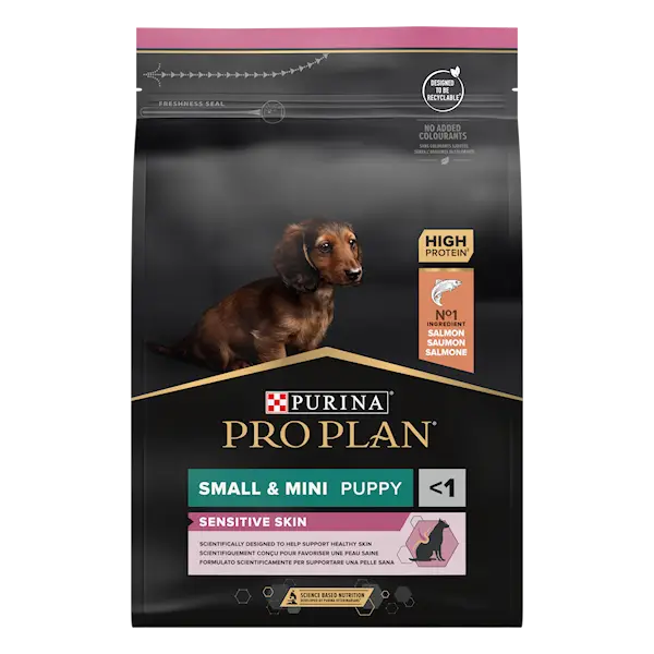 OptiDerma Puppy Sensitive Skin Small & Mini Black 3 kg