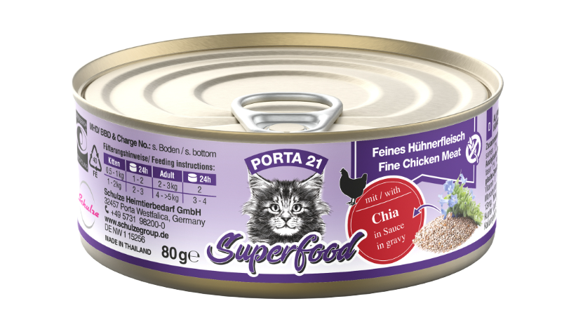 Feline Superfood - Kylling - Chiafrø 80 g - Katt - Kattefôr & kattemat - Våtfôr og våtmat - Porta21