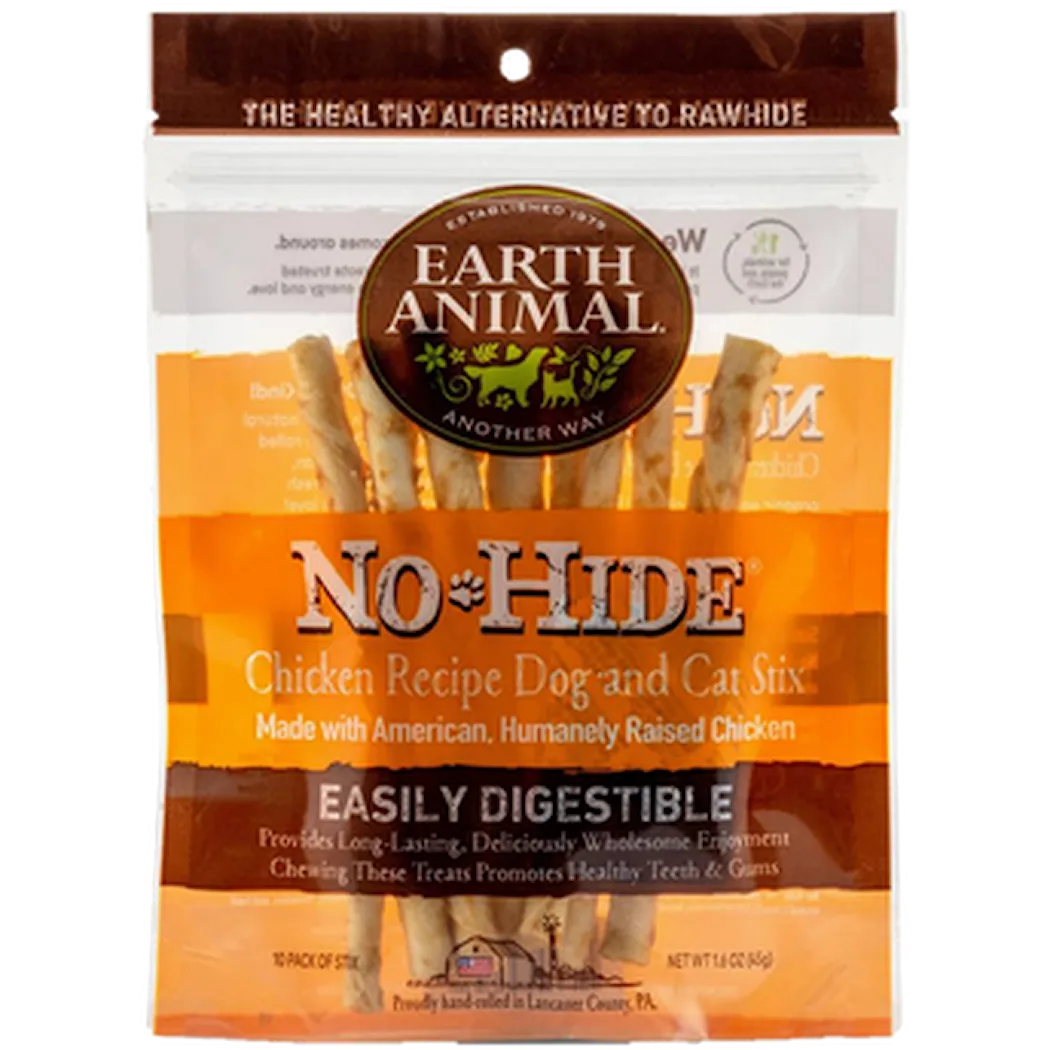Earth Animal No-Hide Chicken Chew Stixs 45 g 10-pack