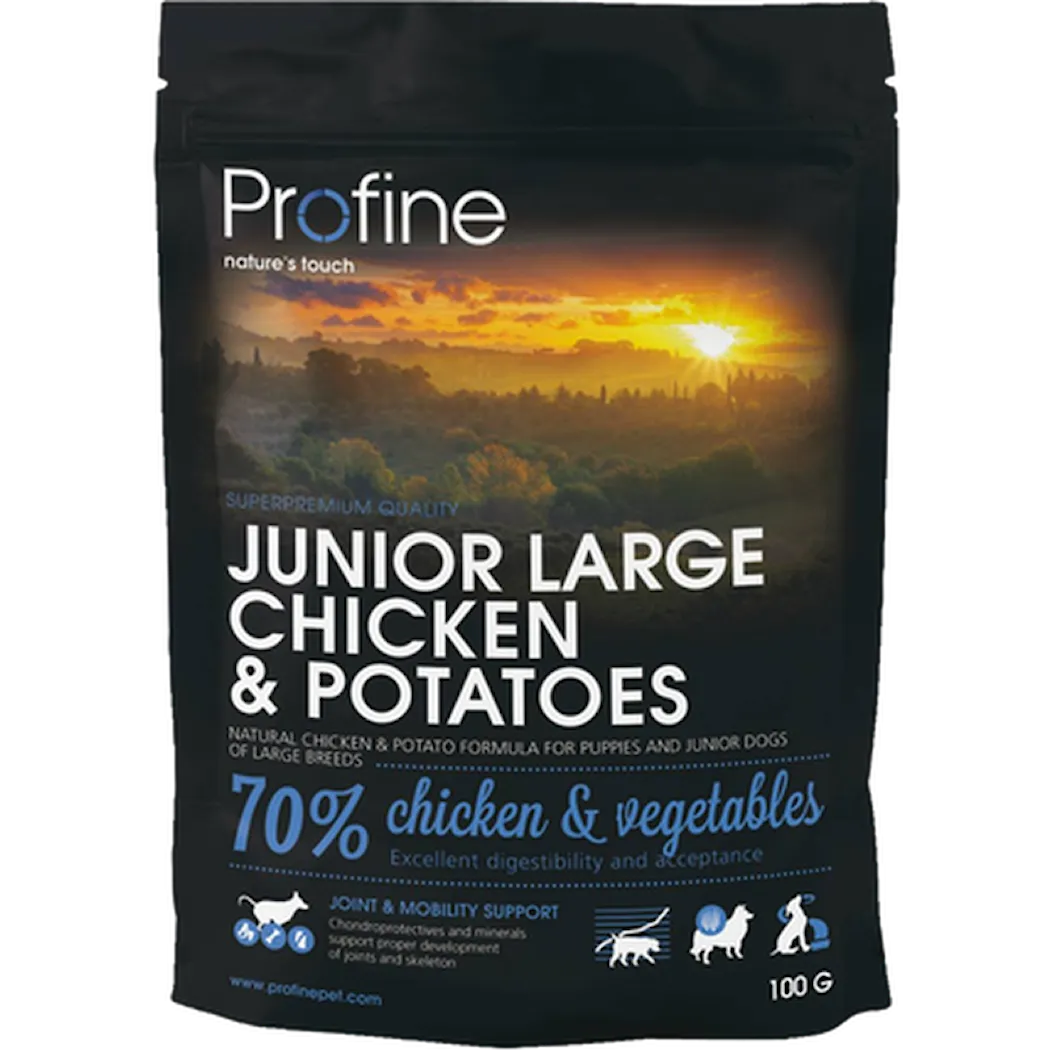 Tørrfôr til hund Junior Large kylling og poteter 15 kg