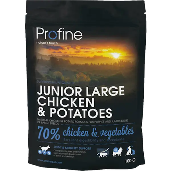 Dog Dry Food Junior Large Chicken & Potatoes Black 15 kg