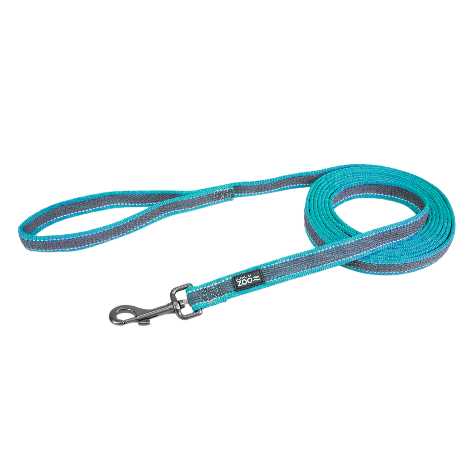 Selected by ZOO Rufus liukastumisen estävä pitkä hihna 20 mm x 3m Turkoosi
