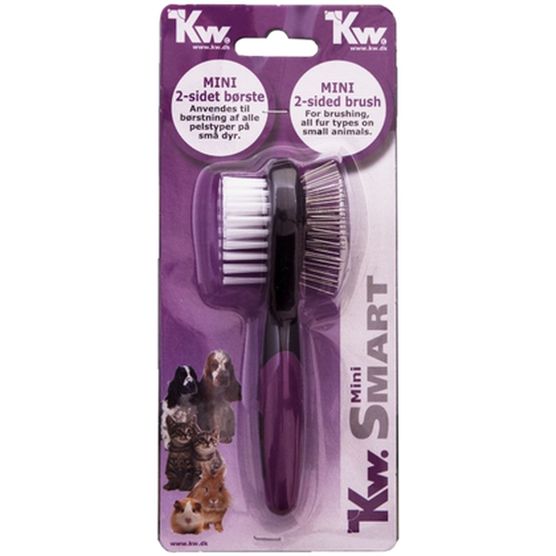 KW - Smart Mini Brush 2-Side 14cm - Smådjur - Pälsvård & Klovård för smådjur - Smådjursborstar - ZOO.se