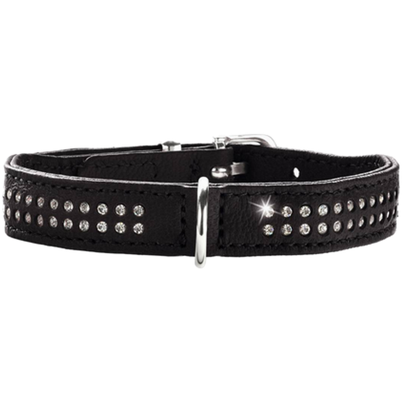Hunter - Hundhalsband Diamond Petit Svart 30 - Halsmått 23-27cm - Hund - ZOO.se