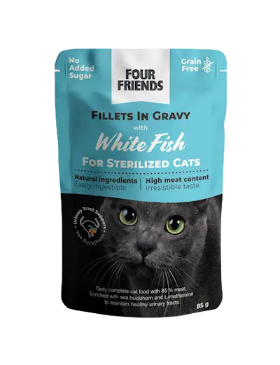 Cat Sterilized White Fish in Gravy Pouch 85g