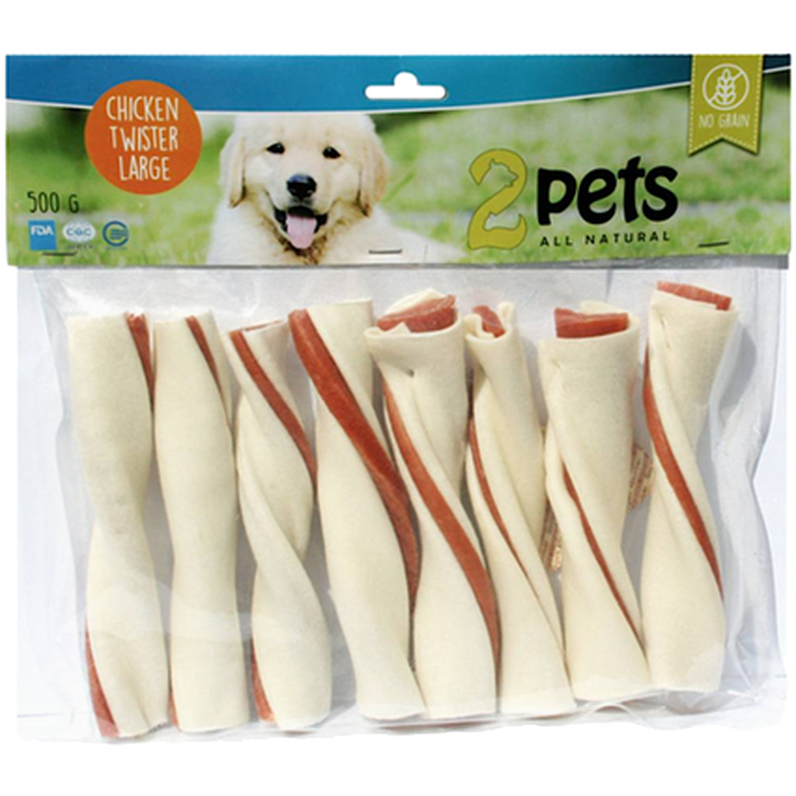 2 pets - Tuggtwister kylling 80 g - Hund - Hundegodbiter & tyggebein - Tyggeruller & tyggepinner - ZOO.no