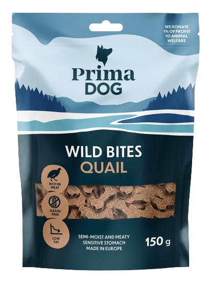Prima Dog - Wild Bites viiriäinen 150 g - Koirat - Koiran herkut ja puruluut - Palkitsemisherkut