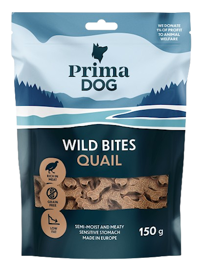 Preview of Prima Dog Wild Bites Vaktel 150 g