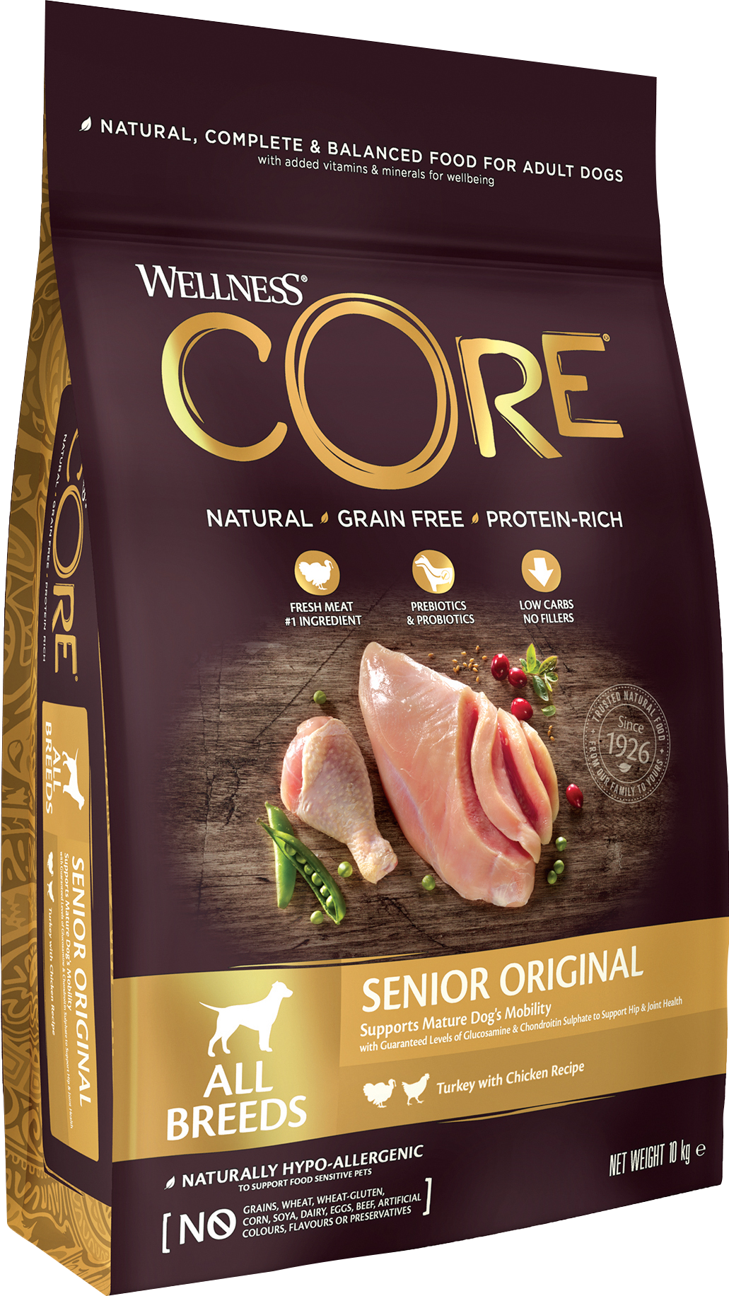 CORE Petfood - Dog Senior Original All Breed Chicken & Turkey Dry 10 kg - Hund - ZOO.se
