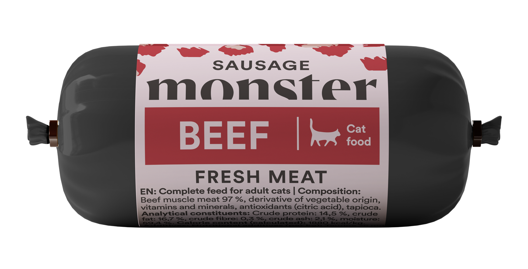 Monster Pet Food - Cat Sausage Beef 80 g - Katt - Kattfoder & kattmat - Blötmat & våtfoder till katt - ZOO.se
