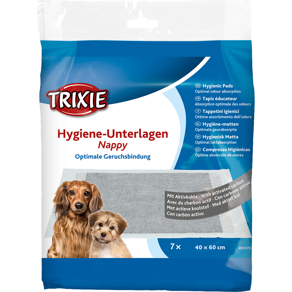 Trixie - Nappy Hygiene Pad With Activated Carbon Gray 7 st 40 x 60 cm - Hund - ZOO.se