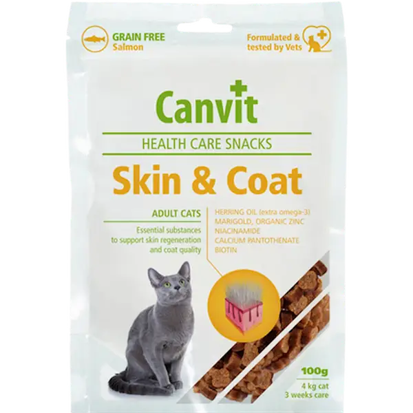 Health Care Cat Snack Hud & Pels 100 g