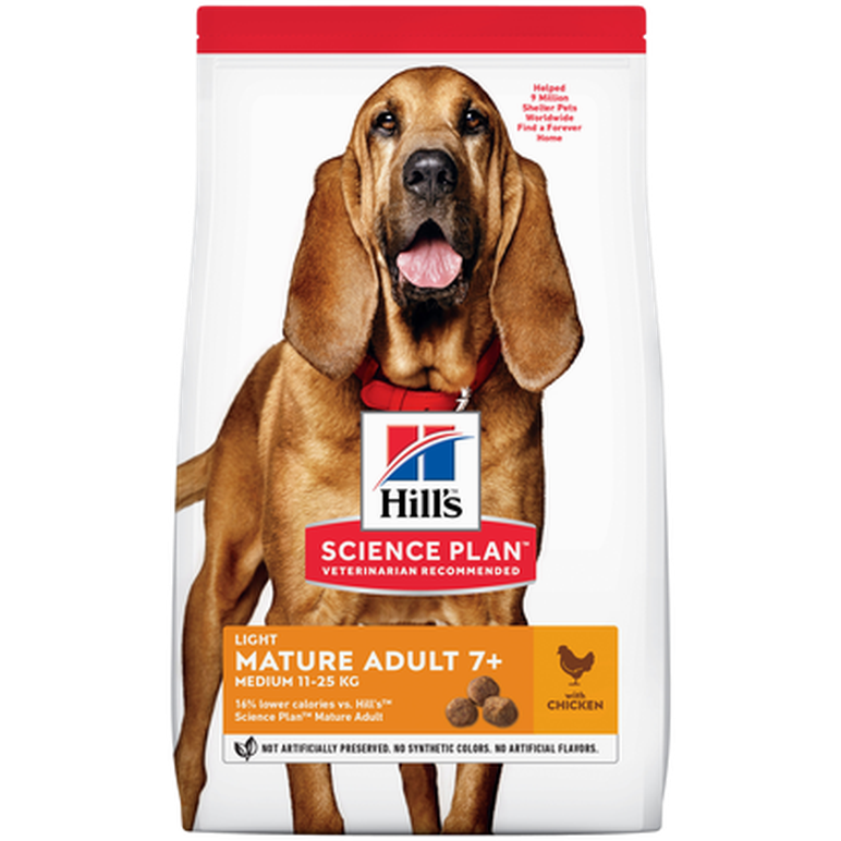 Hills Science Plan - Mature Adult Light 7+ Medium Chicken - Dry Dog Food 14 kg - Hund - ZOO.se
