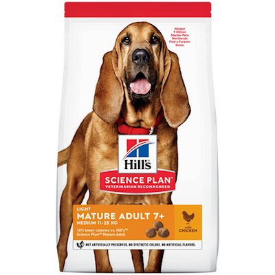 Preview of Hills Science Plan Mature Adult Light 7+ Medium Chicken - Dry Dog Food 14 kg