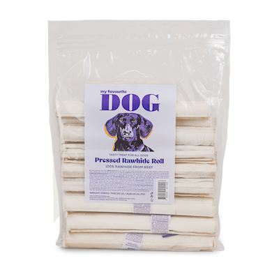 Preview of My Favourite Dog Pressed Rawhide chew Roll 20 cm, 15 - pack