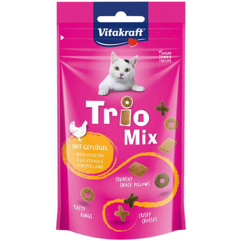 Vitakraft - Cat Trio Mix Poultry Cat Treats Mix 60 g - Katt - Kattgodis & Kattgräs - ZOO.se