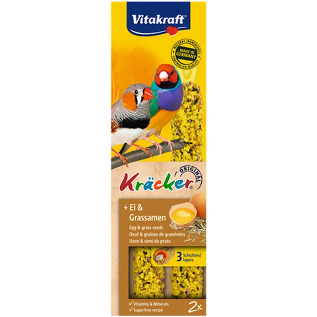 Vitakraft Cracker Finch Eggs & Grass Seeds 2-pk.