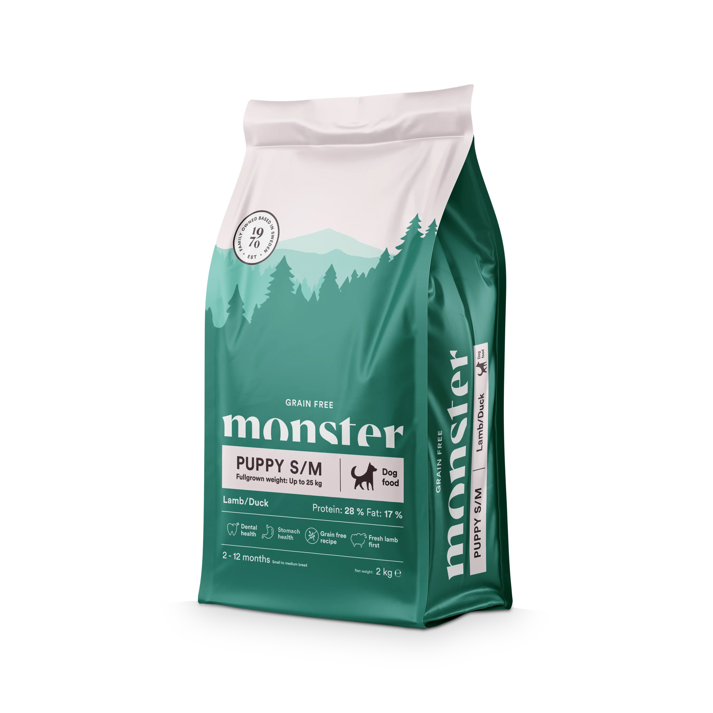 Monster Pet Food Dog Grain Free Puppy S/M Lamb & Duck