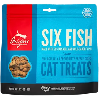 Cat Treats Six Fish