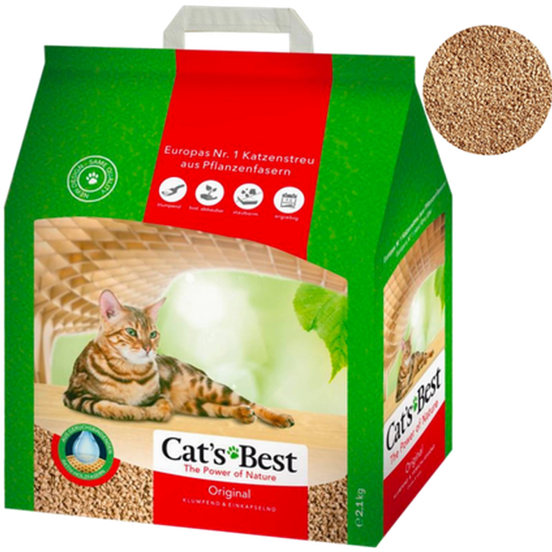 Cat's Best - Original Clumping Cat Litter Green 5 L - Katt - Kattsand & kattströ - ZOO.se